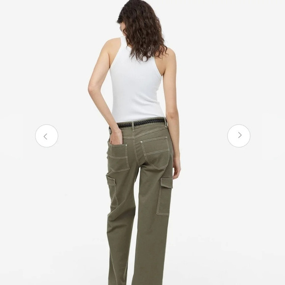 Olive Green Cargo Pants 14 Grunge Punk Skater - Picture 5 of 11